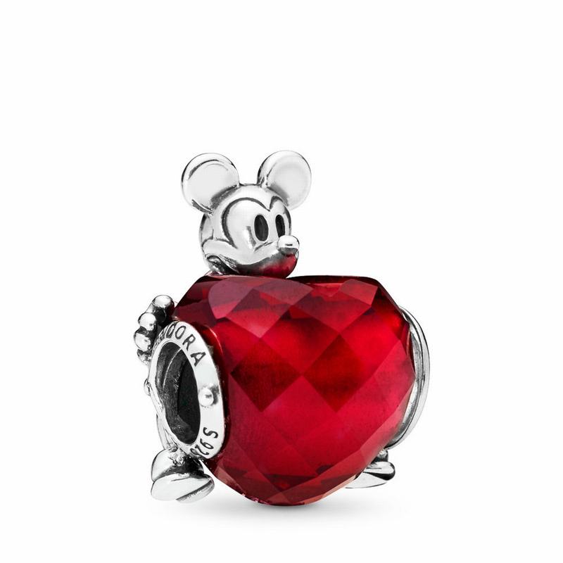 Pandora Disney Mickey Love Heart Charm NZ Sale, Sterling Silver (598312-FED)